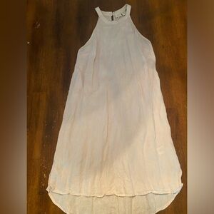 Light pink linen dress